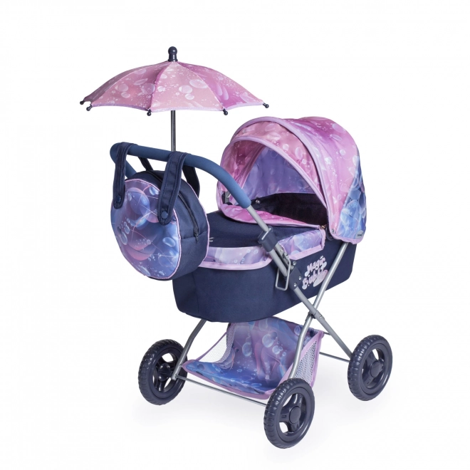 DeCuevas 85076 Foldbar dukkevogn med parasol og taske Magic Bubble 2024 - 60 cm