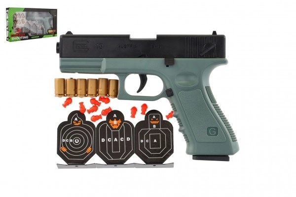 Pistol med skumkugler og mål