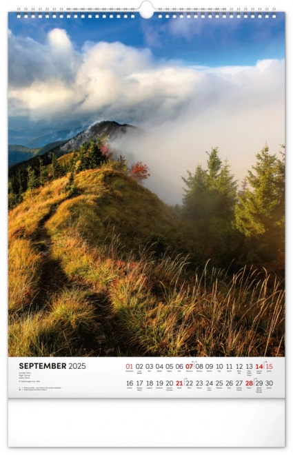 NOTIQUE Vægkalender Tatry 2025, 33 x 46 cm