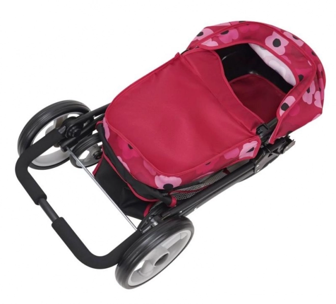 Dukkebarnevogn 2-i-1 - Bella Poppy Red