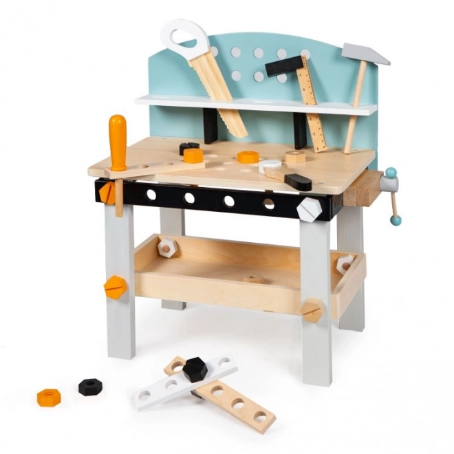 Træbørnearbejdsbord med værktøj ECOTOYS