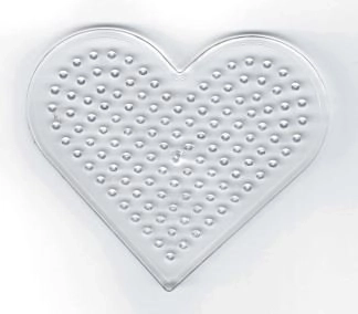 Playbox underlag til smelteperler formet som et hjerte