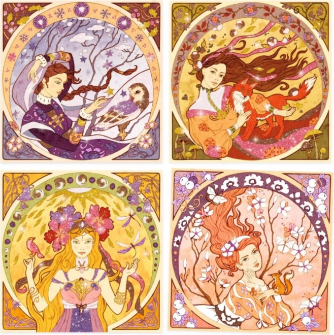 Glimrende sandblæsning - Illustrationer inspireret af Alfons Mucha