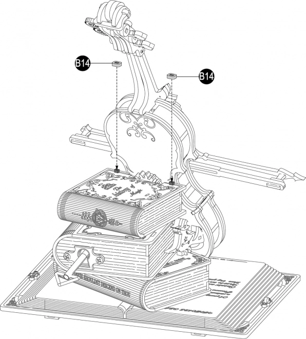 RoboTime træ mekaniske puslespil Magisk cello (elektrisk drev)