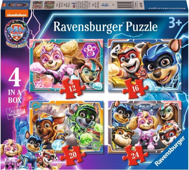 Ravensburger puslespil Paw Patrol: The Mighty Movie 4-i-1 (12–24 brikker)
