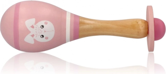 Trærangle maracas – lyserød kanin