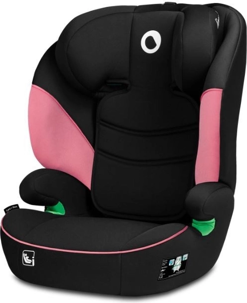 Barnesæde Lionelo Lars i-Size til børn 100-150 cm, 15-36 kg, lyserød