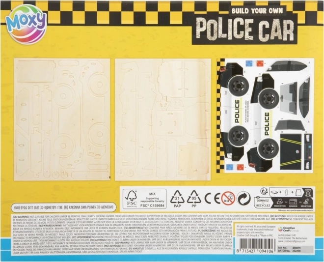 3D puslespil politi bil MOXY