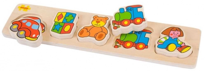 Træpuslespil indsæt Bigjigs Baby