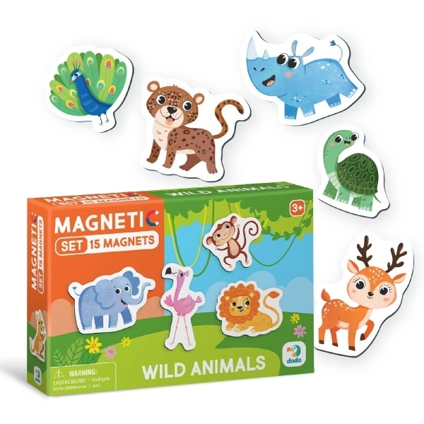 Magnet Safari 15stk i æske 17x11x3cm