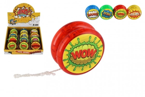 Jojo lysende plast 6cm på batterier mix typer 12 stk i boks