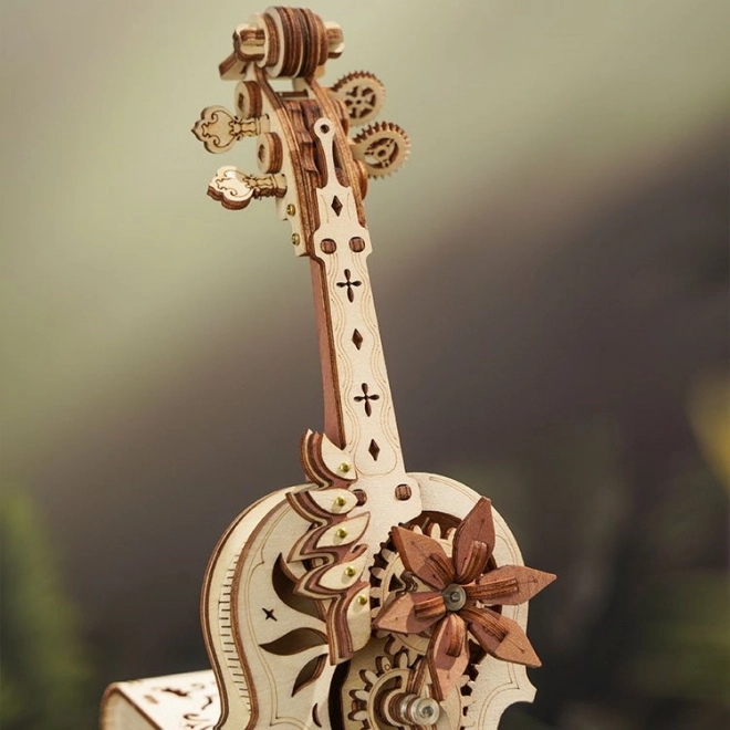 RoboTime træ mekaniske puslespil Magisk cello (elektrisk drev)