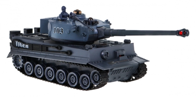 Fjernstyrede 2 tanke T-34 vs. Tiger til børn 3+ Skydemodeller 1:28 + Stor tankkamp + Lysende lyde
