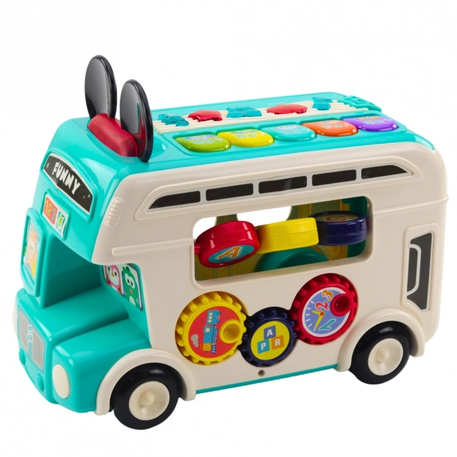 Farverig interaktiv bus