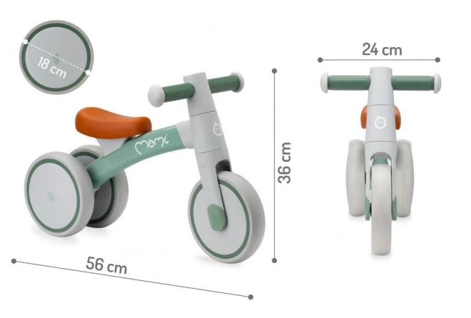 Løbecykel MoMi TEDI mini grøn