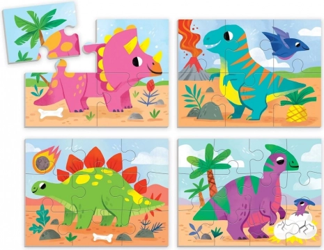 Farverige dino-venner
