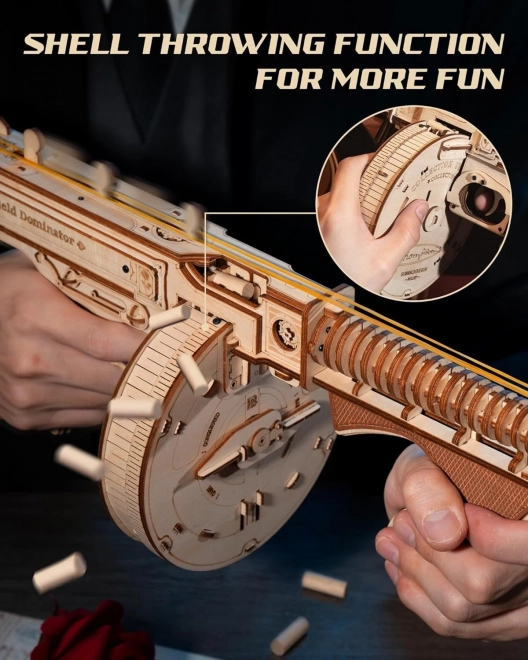 RoboTime 3D Træ Mekanisk Puslespil Tommygun