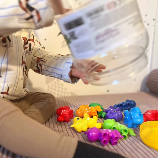 Montessori sæt til læring af tal og farver Enhjørninger