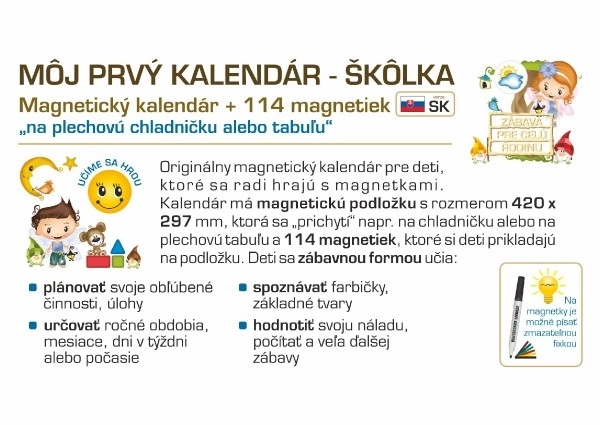 Magnetisk kalender til b8rn - Bf8rnehave