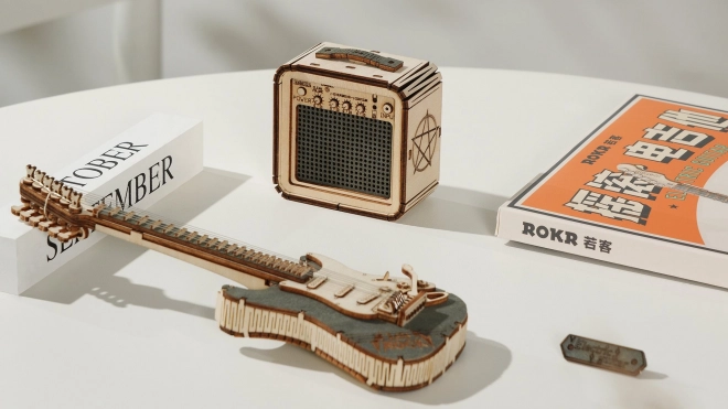 RoboTime træ 3D puslespil - Elektrisk guitar