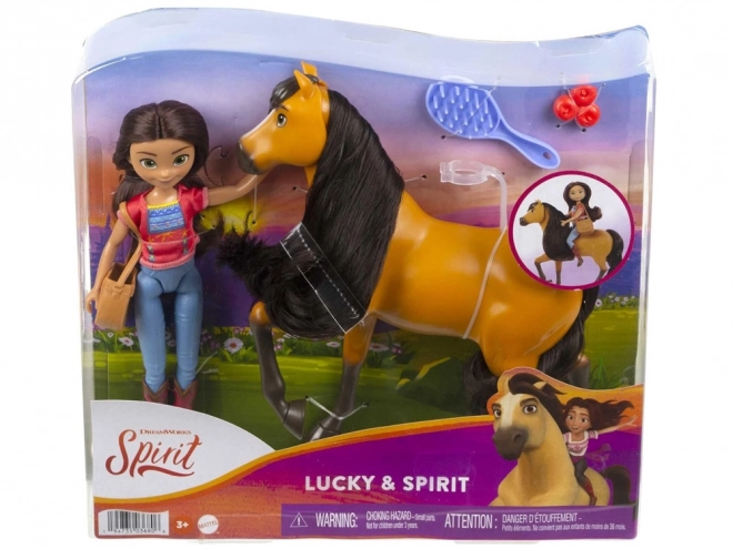 Sada Lucky og ånd dukke med hest fra Mustang: Ånd af frihed
