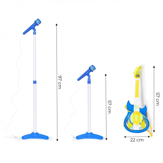 Sæt mikrofoner til elektrisk guitar til børn mp3 - blå