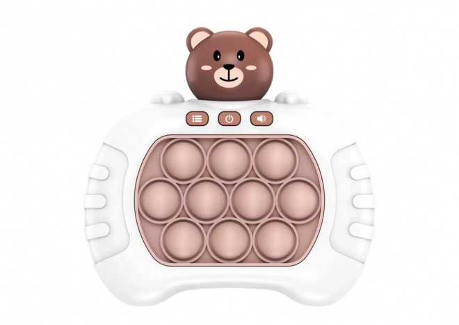 Sensorisk leg Teddy Pop It Lys på batterier Lyd Hvid