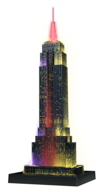 RAVENSBURGER Lysende 3D puslespil Natversion Empire State Building 216 brikker