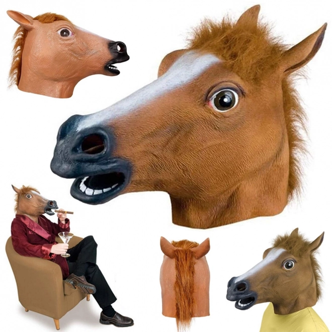 Latex hestemaske til fest