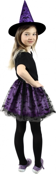 Børnekostume heks med tutu-nederdel og hat