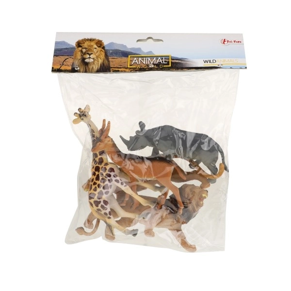 Safari Dyr plast 11-15cm 5 stk i pose