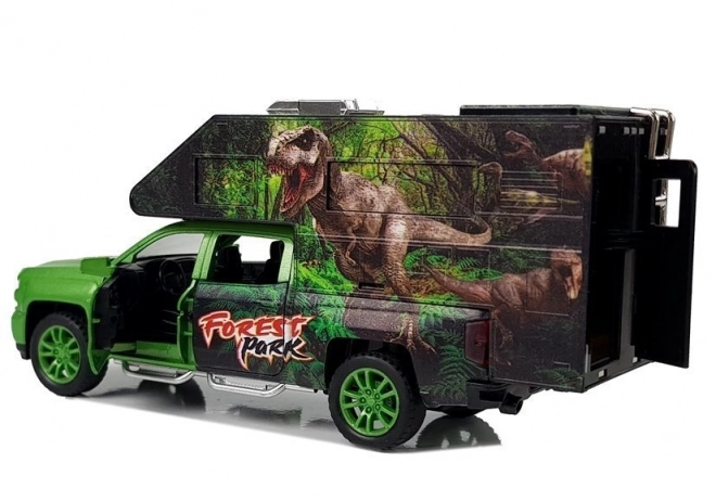 Camper med dinosaurer grøn
