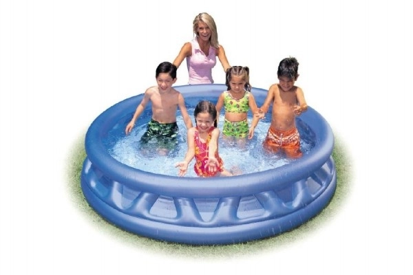 Oppustelig rund pool 188x46cm i kasse