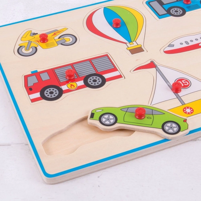Træpuslespil transportmidler Bigjigs Toys