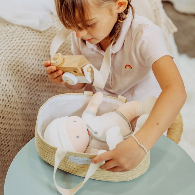 Doudou Jolijou Dukke Pol i taske til barnevogn 28 cm