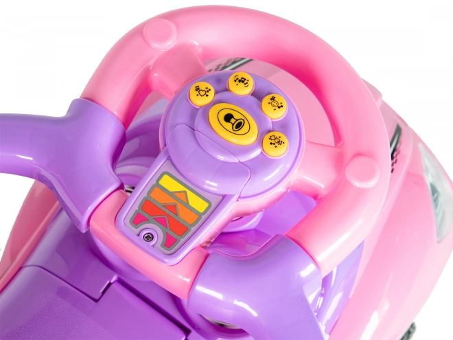 ECOTOYS Scooter med lyde og styringsstang Pink bil