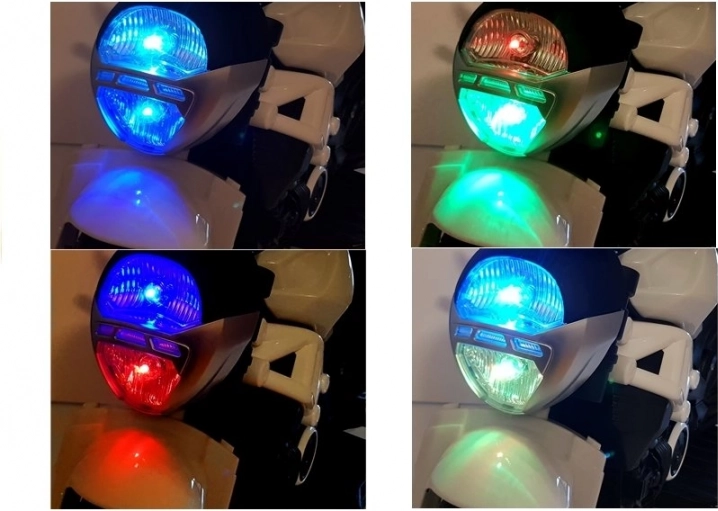 Farverig LED-forlygte
