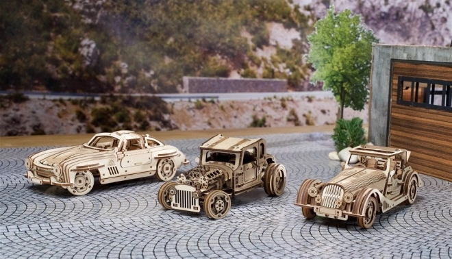 Ugears 3D mekanisk trækpuslespil Auto Winged Sports Coupe