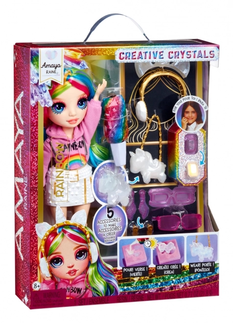 Rainbow High kreative krystaller dukke - Amaya Raine