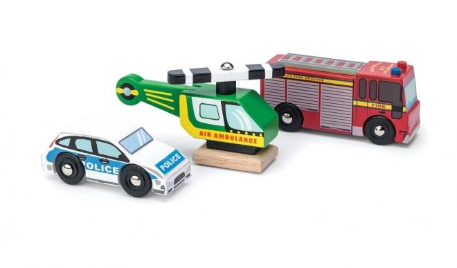 Le Toy Van sæt af træredningsbiler
