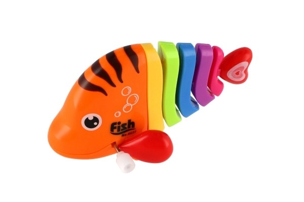 Fisk på optræk plast 11cm mix farver 14 stk i boks