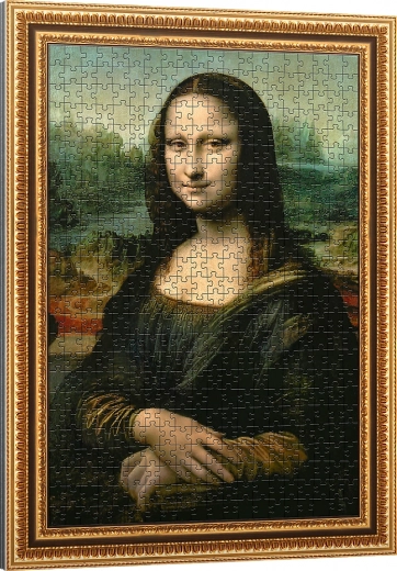 Puslespil Mona Lisa 500 brikker med ramme fra TREFL