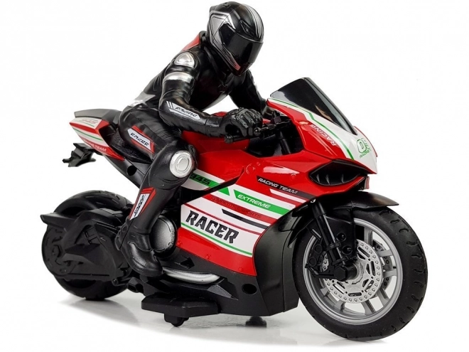 Sports racer motorcykel med fjernstyring 2.4G Rækkevidde 35m Rød