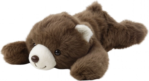 Plys bamse, liggende, brun 30 cm