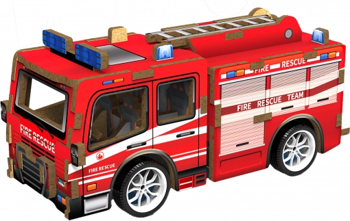 3D puslespil træ Brandbil 12 cm