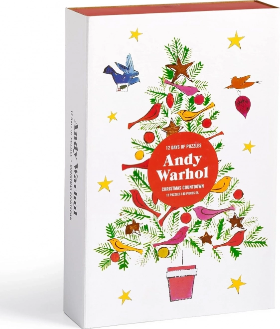 Jule puslespil adventskalender 12 dage af Andy Warhol
