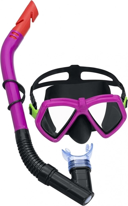 Rosa dykker sæt med maske og snorkel