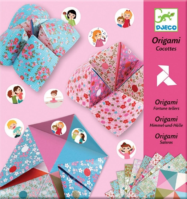 DJECO Origami Himmel, Helvede, Paradis (pink)