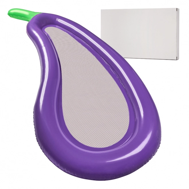 Oppustelig aubergine madras med net 240cm