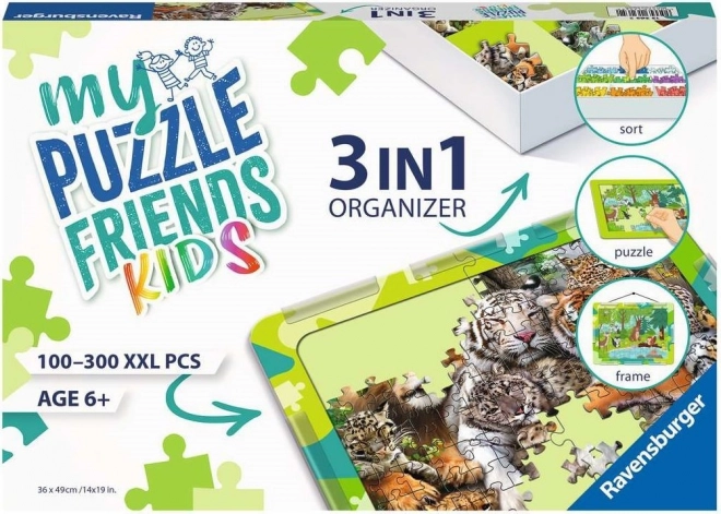 Puslespilssæt My Puzzle Friends Kids 3-i-1 grøn